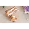 Copper Hammered Shine Design Bedroom Water Bottle with Inbuilt Glass, Volume - 600 ML, Pack of 2