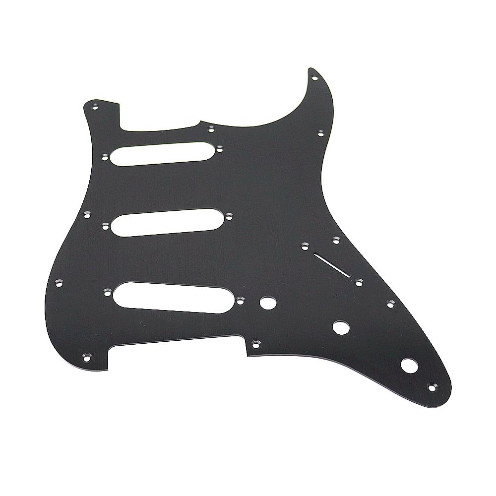 Guitar Metal Pickguard 11 Hole SSS Compatible For ST SQ Style Guitar Parts 9 Color