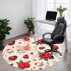 1pc Ladybug Floral Chair Carpet for Office, Perfect for Office, Holiday Party Decoration Choice Yy260314091