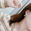 Top Quality Letter Lock Style Drop Earrings Vacuum Plating Gold Silver Sheet Steel Earring For Men Women Fashion Name Jewelry