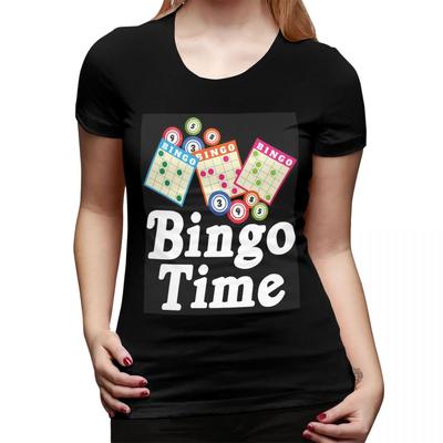 Lustiges Bingo-Spiel T-Shirt für Damen Rundhals Streetwear T-Shirts Damen-T-Shirts Kurze Sommerkleidung Tops