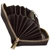 Wings Small Women' Genuine Leather Zippered Wallet Croco Black