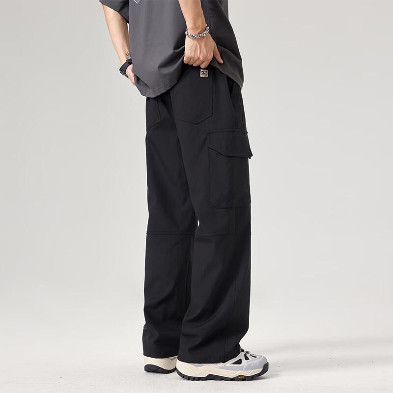 VUUG Men's Wide Leg Cargo Casual Trousers