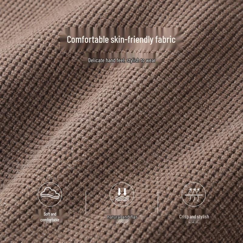 Mark Fairwhale Men's Textured Crew Neck Knit Sweater