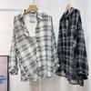 Summer New Styles, Women's Clothing, Checkered Shirts, Loose Fit, Chiffon Shirts, Sun Protection Shirts, Tops
