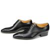 Fashion Mens' Wedding Dress Oxfords Shoes Genuine Leather Lace-up Latest Design Elegant Black Shoes Man Pointed Formal Leather Shoes Men