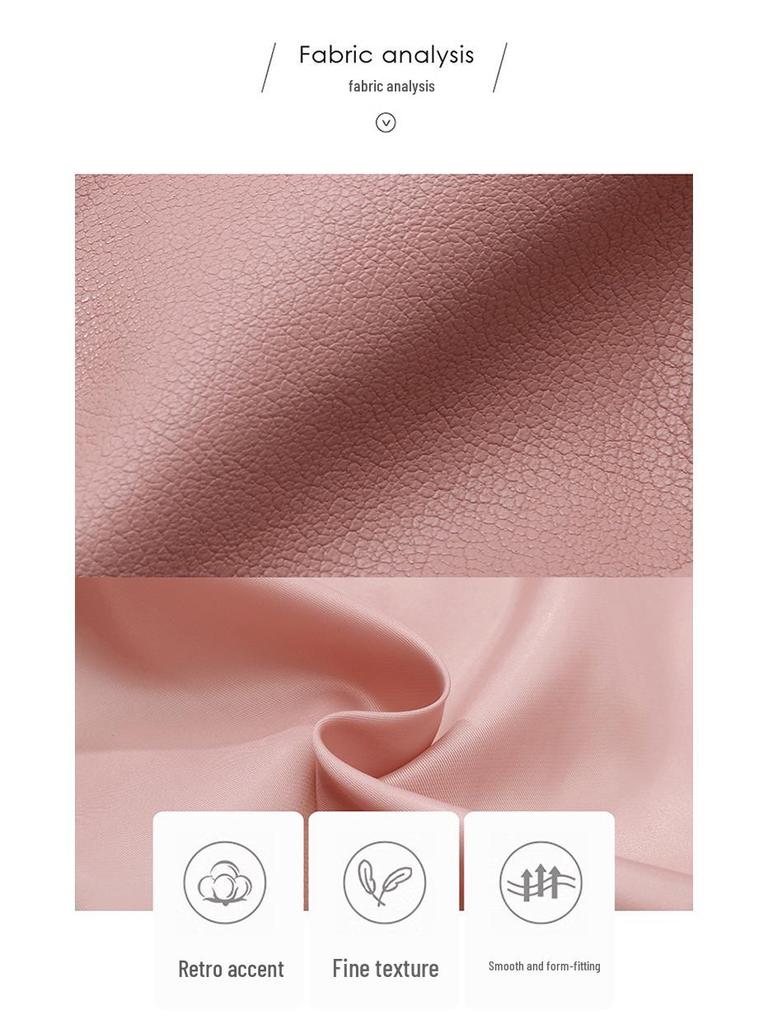 Women's Sheepskin Suit Collar Leather Jacket - Autumn & Winter 2025, Petite Short Design