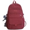 Primary School Girl College Student Burgundy Backpack Male Junior High School Student High School Student Backpack