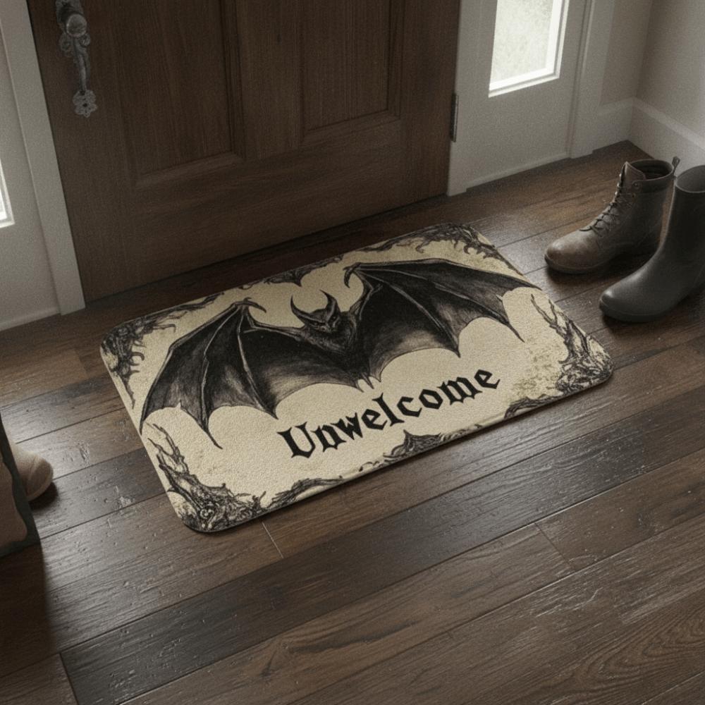 Crystal Velvet Halloween Unwelcome Floor Mat Gothic Style Decorative Door Mat Party