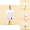 Adorable Plush Toy Cat Keychain With Short Plush And Pp Cotton Stuffing