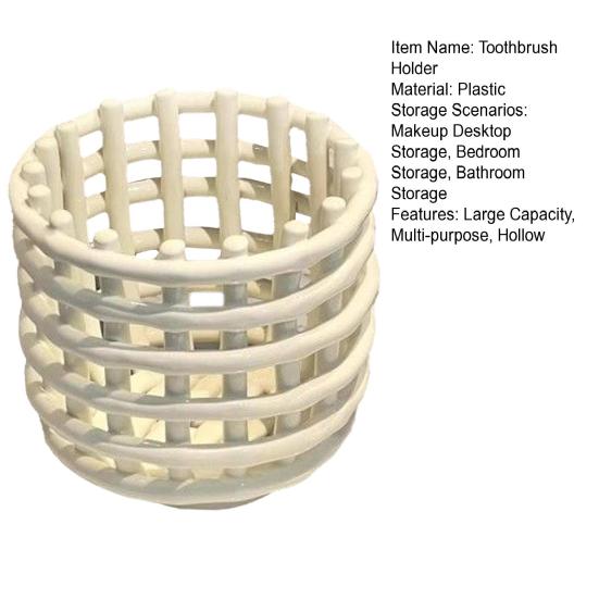 Badkamer Tandenborstelhouder Grote Capaciteit Multifunctionele Penhouder Holle Haarkam Borstel Make-up Cosmetica Toiletartikelen Organizer Opbergbak