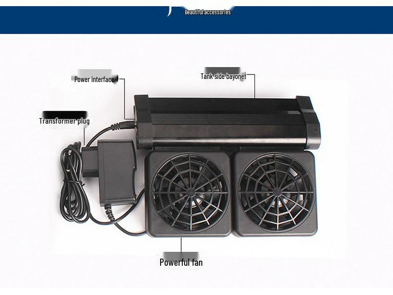 Fish Tank Cooling Fan for Aquariums and Shrimp Tanks - Quiet Operation