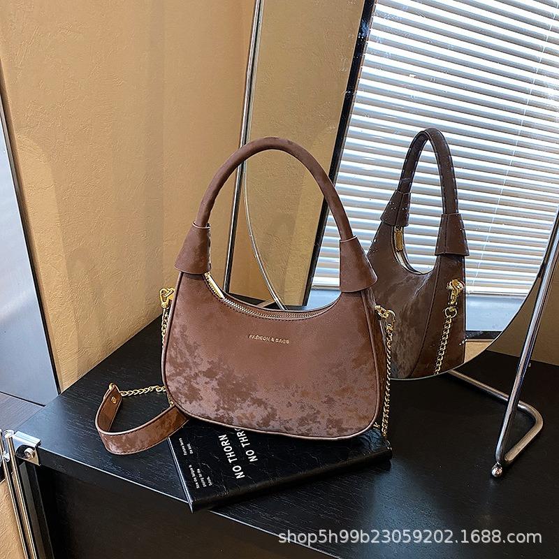 Popular fashion shoulder bag women's spring new solid color gentle small square bag niche