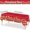 Plastic Christmas Tablecloth Bronzing Snowman Snowflake Disposable Tablecloths Disposable Table Decoration Table Cover Christmas