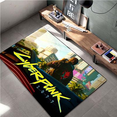 15 Sizes Cyberpunk-2O77 Game Area Rug,Carpet for Living Room Bedroom Sofa Doormat Home Decoration,Kids Non-slip Floor Mat