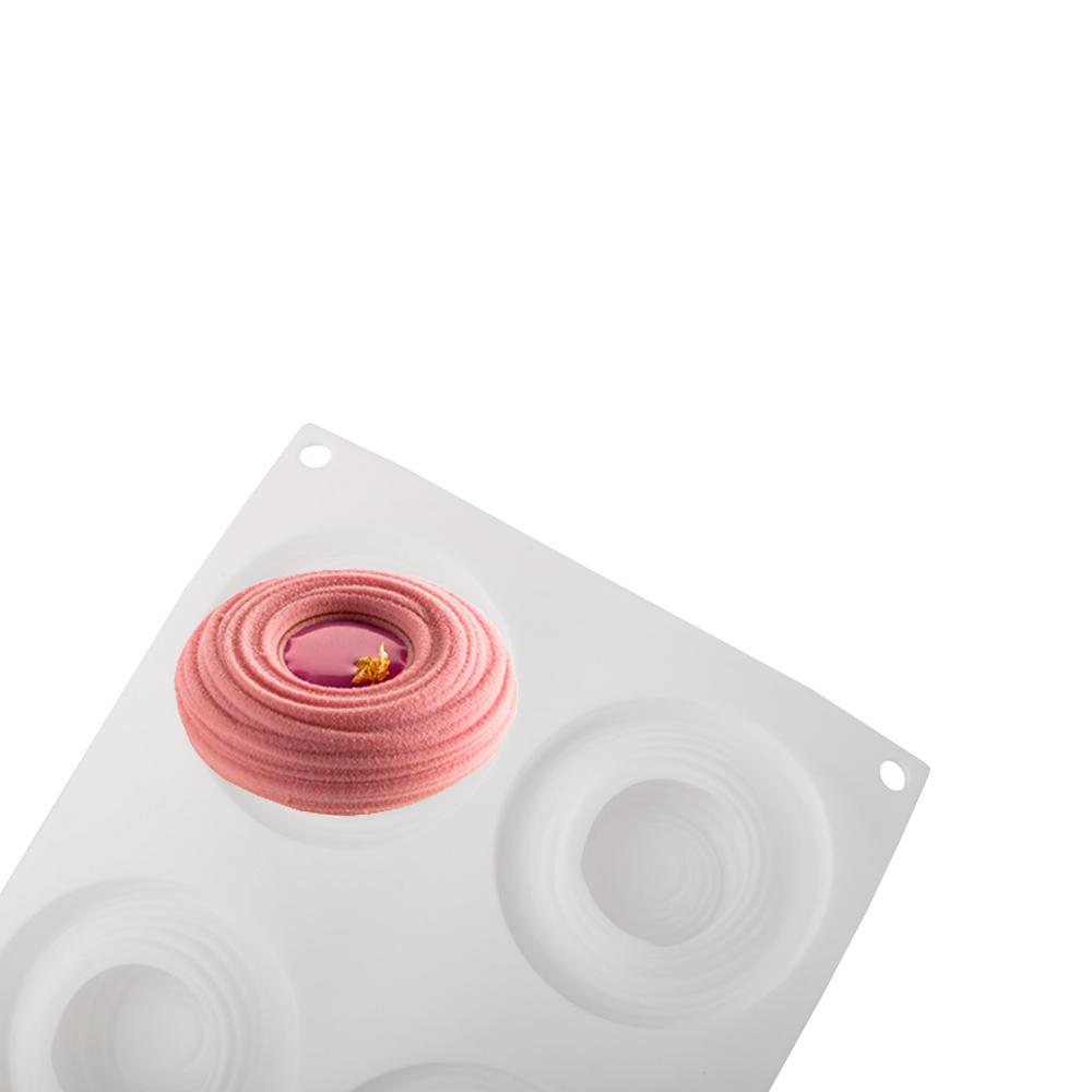 6-Cavity Concave Tornado-shaped Mousse Cake Mold French-style Western Pastry Baking Mold