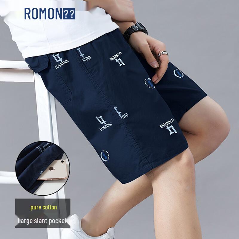 ROMON Men s Loose Fit Cotton Cargo Shorts 2XL