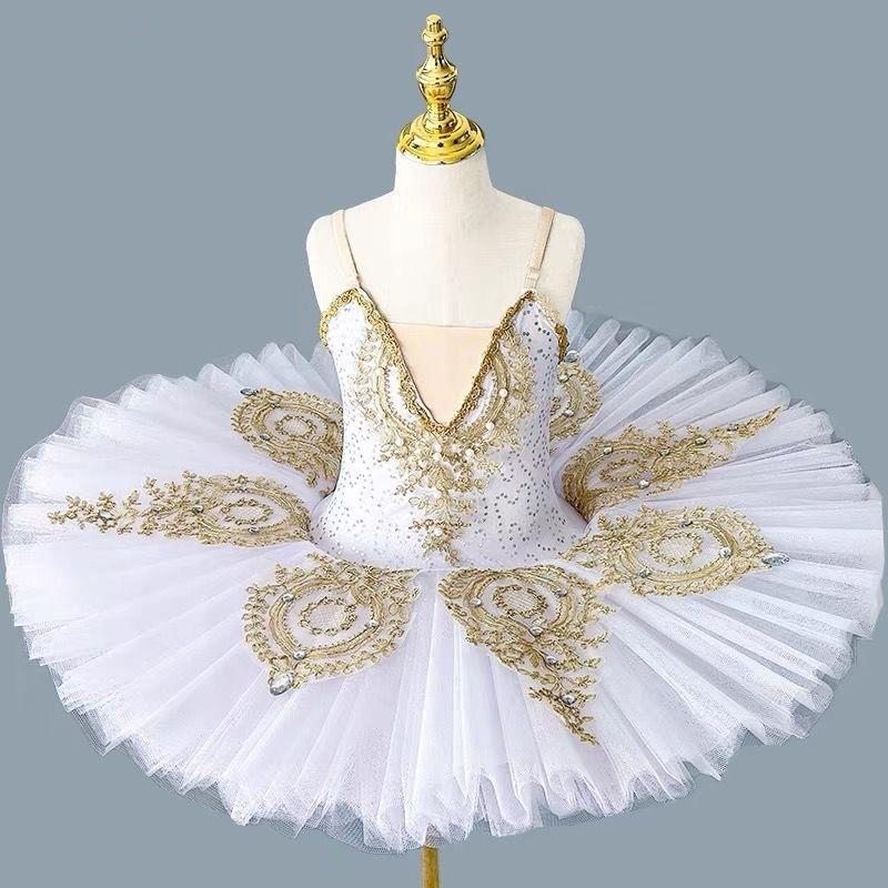Professionell Balett-Tutu Flickor Blå Rosa Platta Pannkaka Tutu Ballerina Festklänning Vuxna Kvinnor Barn Barn Balett Dans Kostym