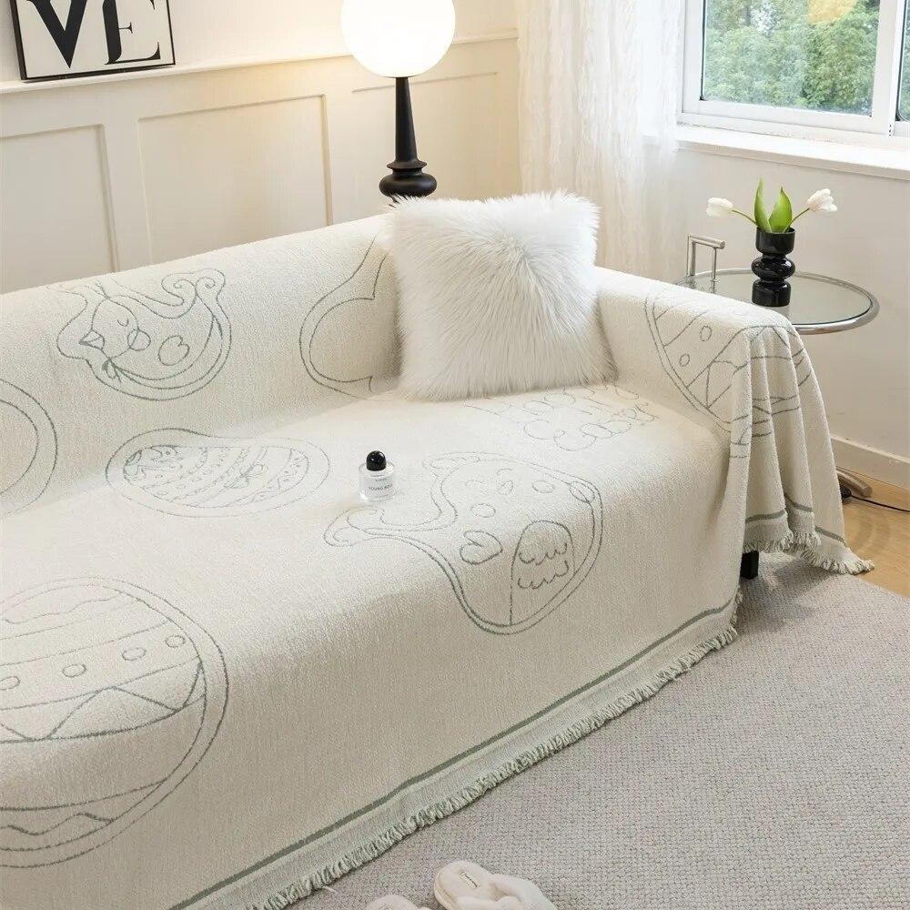Sofa Cover Dreamland Couch Cover Fabric Sofa Towel for Double Sided Sofa Cover All Season Universal Sofa Cover Three-seat Sofa