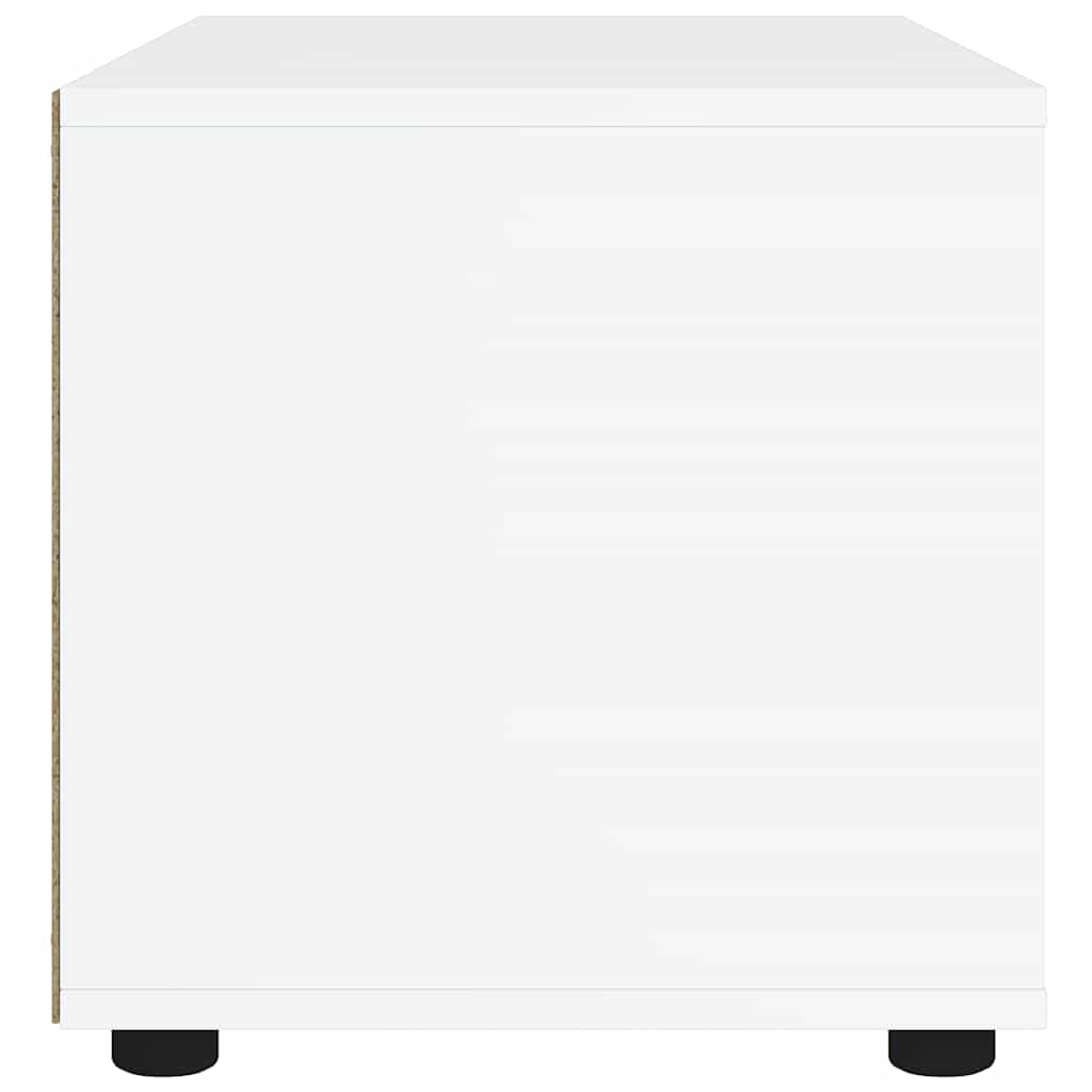TV Stand VISNES White 100x40x38 cm Engineered Wood