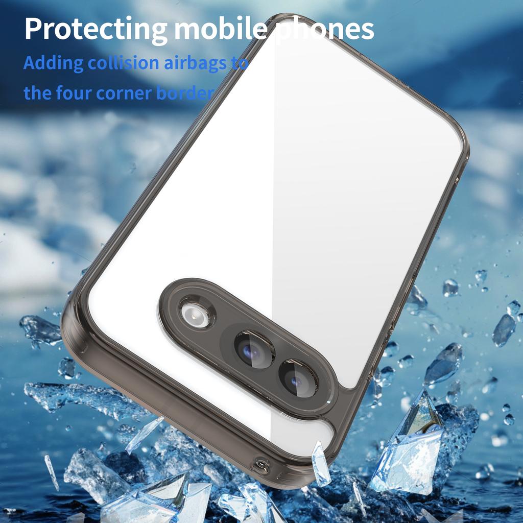 For Google Pixel 9a Case TPU+Acrylic Phone Back Cover Anti Yellowing