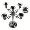 1pc Vintage Five-Headed Black Candlestick - Perfect For Weddings, Church, Halloween, Christmas, Formal Events