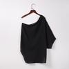 Women Off One Shoulder Oversized  Sleeve Asymmetric Summer Shirts Tops
