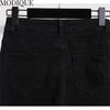 MODIQUE Autumn Plus Size New Women Basics Elastic Bell-Bottoms Full Length Flare Pants Lady High Waisted Casual Long Denim Jeans