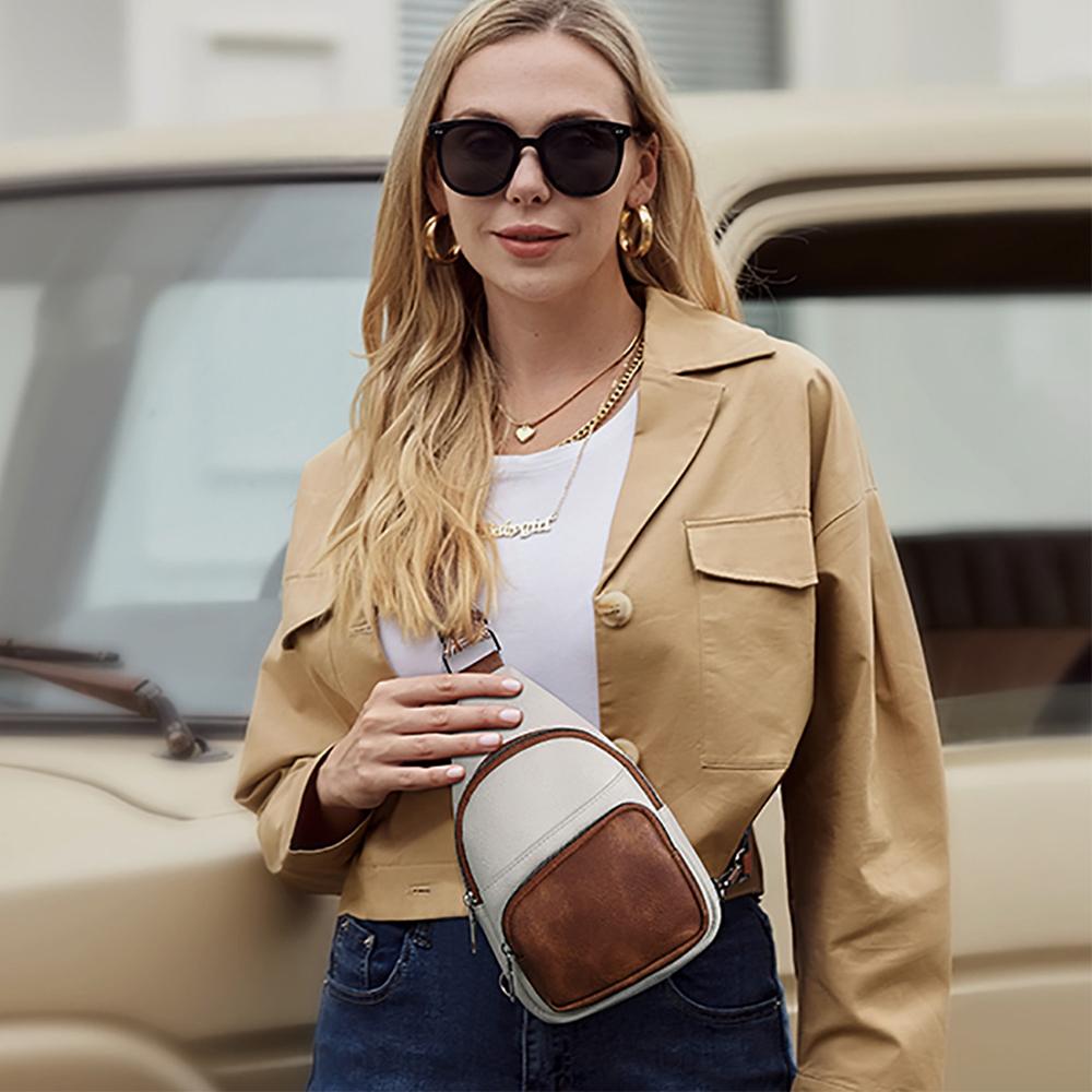 1Pc Fashion Women Sling Backpack Ladies Chest Pack Daypack Crossbody Bum Bag Shoulder Bag