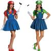 Women's Super Mario Bros Luigi Costume With Breathable Spandex And Exquisite Workmanship