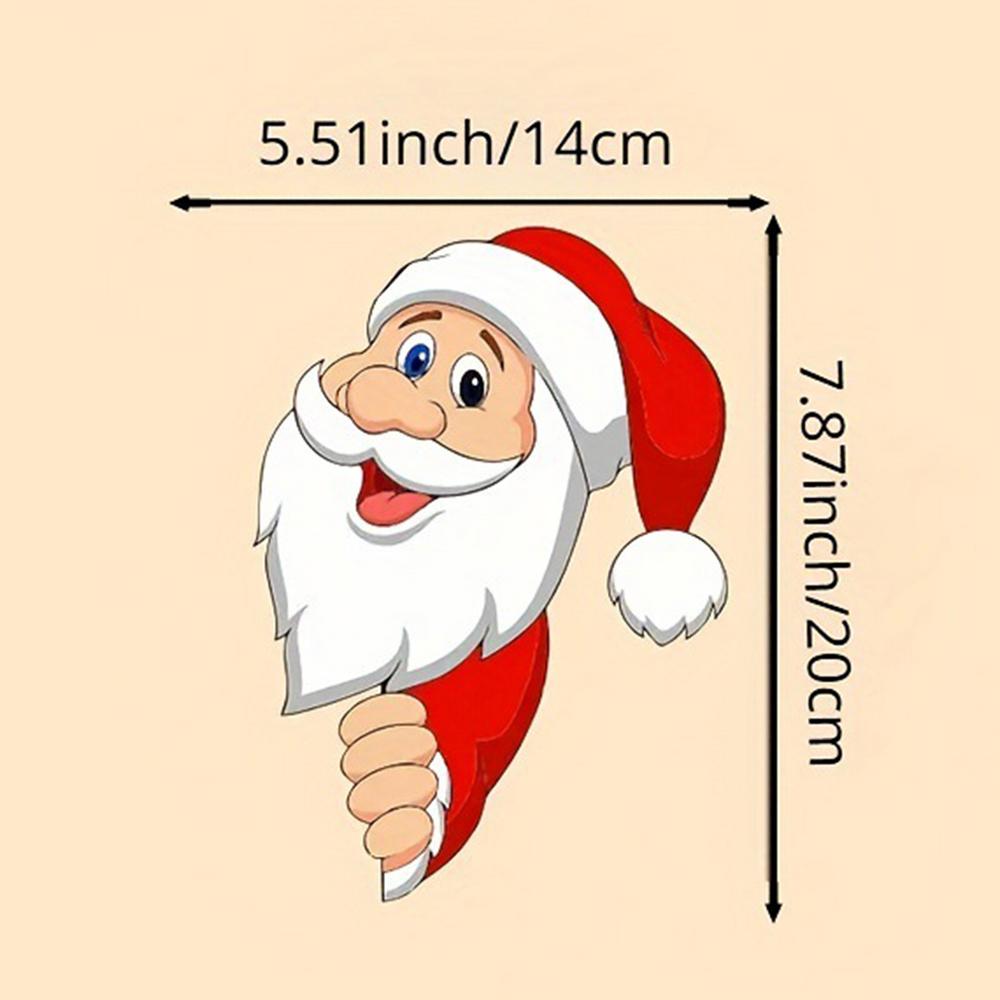 Christmas Creative Car Stickers Funny Santa Claus Vehicle Decals Auto Window Santa Claus Decorations Vehicle Supplies