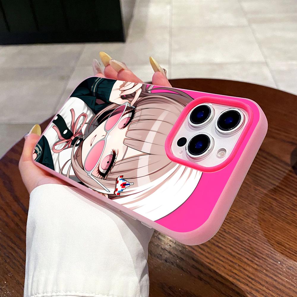Danganronpa Chiaki Nanami Telefoonhoesje voor iPhone 17 16 15 14 13 12 11 Air Pro Max Plus Jelly Dubbele laag Rozerood Hoesje