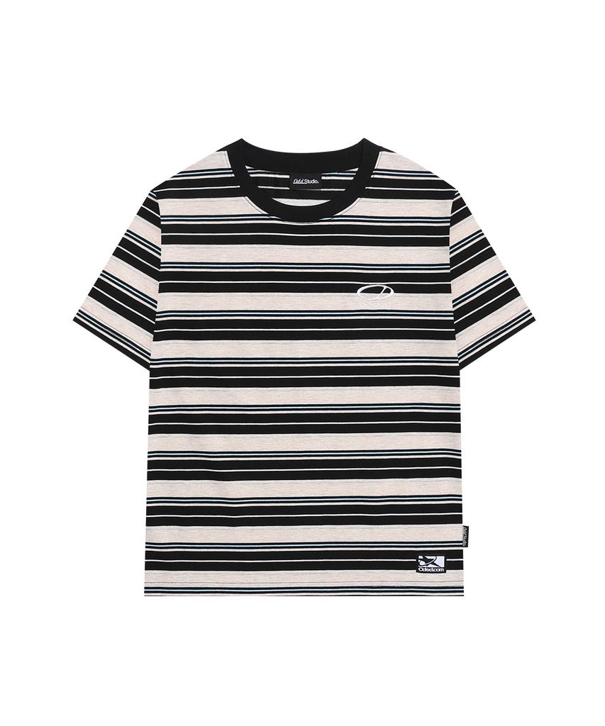 ODDSTUDIO Odsd Striped Regular Fit T-Shirt - Ivory