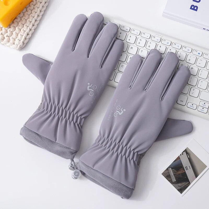 Winter Women Gloves Touch Screen Thickened Keep Warm Outdoor Riding  Windproof Gloves