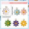 5/10/20 Stück Anhänger aus Legierung mit Öltropfen-Chrysanthemen, Anhänger mit Frühlingsblumendesign, Schmuckherstellung Halskette, Armband, Ohrring, DIY Schmuckzubehör