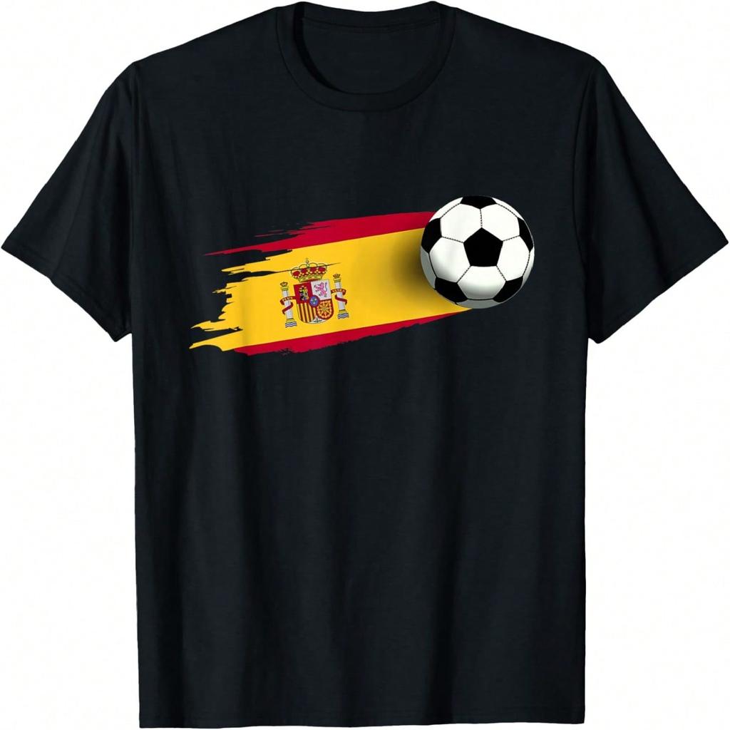 Spain Flag Jersey Spanish Soccer Team Spanish T-Shirt(1)
