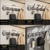 Sucker Wall Mount Hook Rack With Strong Adhesive For Bathroom And Home Storage