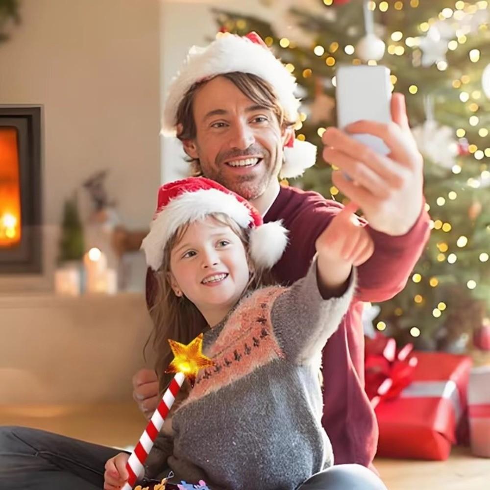 Creative USB Magic Wand Christmas Light Cute DIY Musical LED Star Light Cartoon Christmas Tree Star Decoration Home Decor