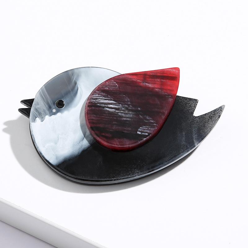 SKEDS Fashion Cute Bird Acrylic Brooches For Women Men Cartoon Vintage Badges Lapel Pins Unisex Clothes Coat Animal Brooch Pin