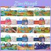 Early Education Sticker Book Develop Concentration With Reusable Stickers Of Animals Dinosaurs And Ocean Scenes
