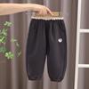 Baby Toddler Boys Cute Dinosaur Pattern Sweatpants Loose Fit Elastic Waist Jogging Trousers With Pockets For Daily Wear