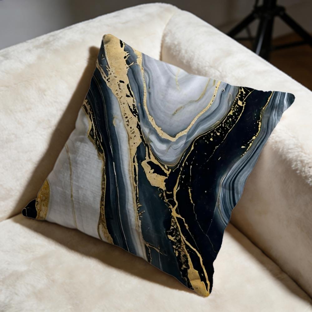 Minimalist Marble Patterned Cushion Cover Soft Decorative Pillow Case Suitable for Bedroom Sofa Car Travel Use
