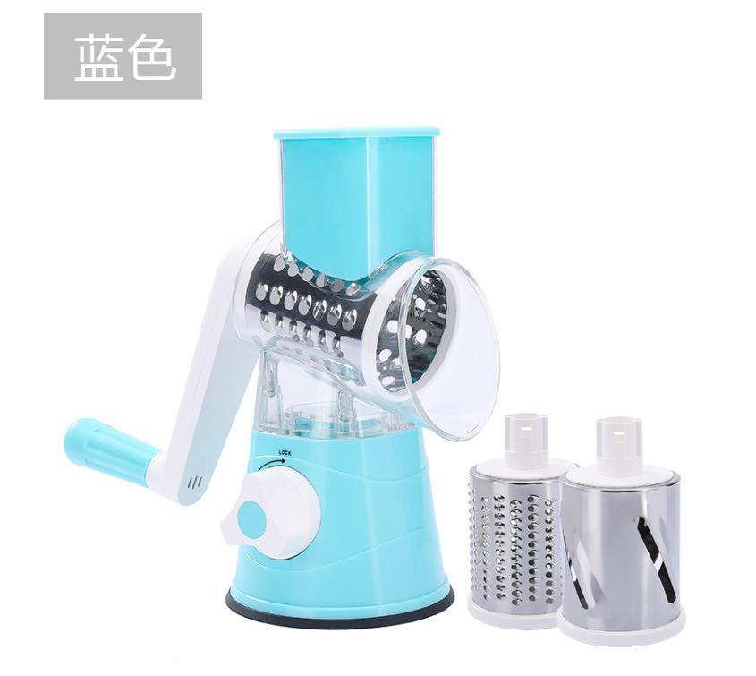 3-in-1 Manual Rotary Vegatable Fruit Slicer Portable Manual Vegetable Cutter Slicer Multifunctional Potato Grater Spiralizer