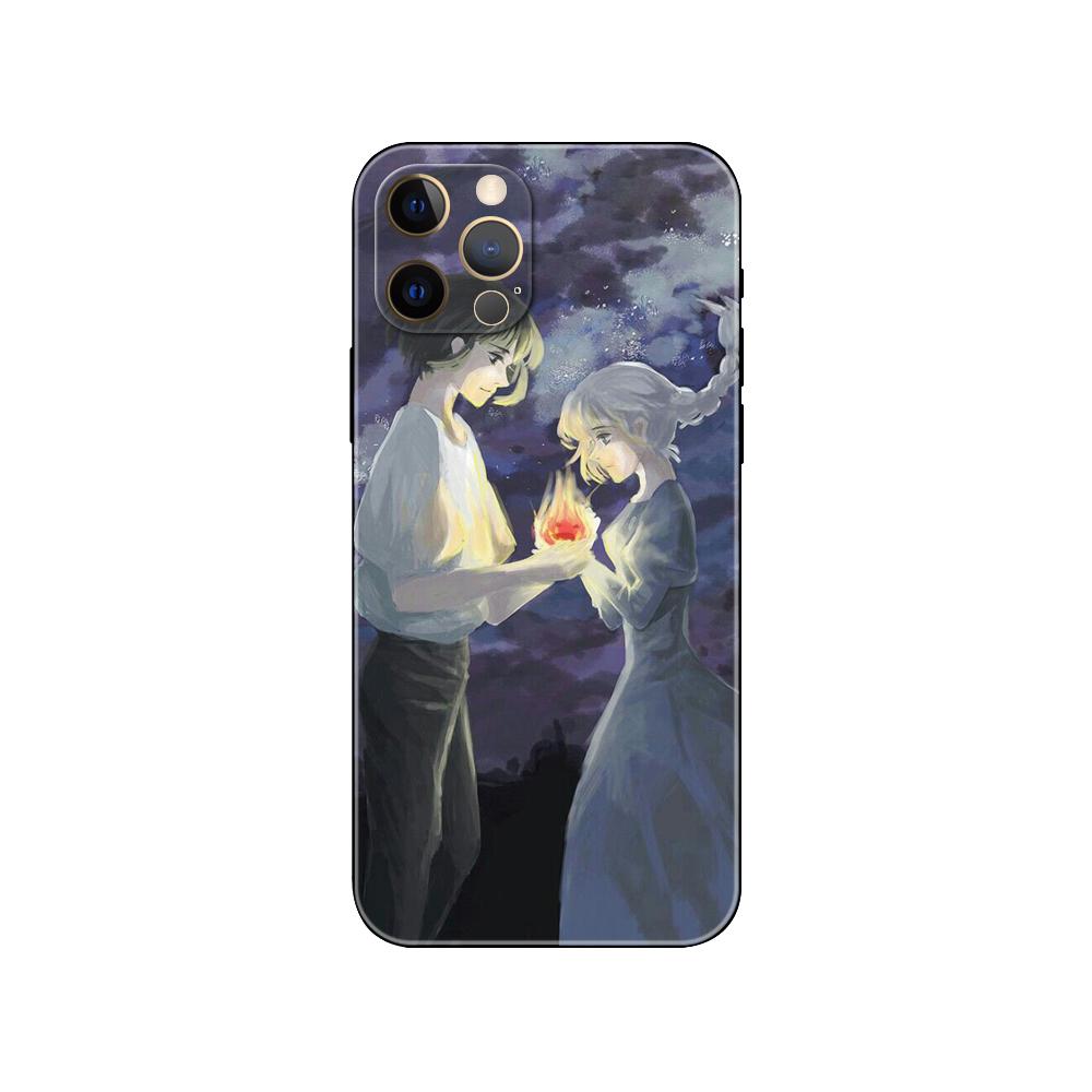 Howls Howl's Moving Castle phone case for iphone 14 se 6 6s 7 8 plus x 10 XR XS 11 12 13 mini pro MAX black tpu back cover