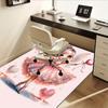 Office Carpet Fairy Tale Magic Pink Ballerina with Heart Wand Sofa Rug, Chair Mat Protection