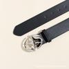 Punk Moon Star Buckle Belt Design Cross Metal Vintage Gothic Men Women Y2k Belt Pu Leather Waistband Jeans Pants Decorative Belt