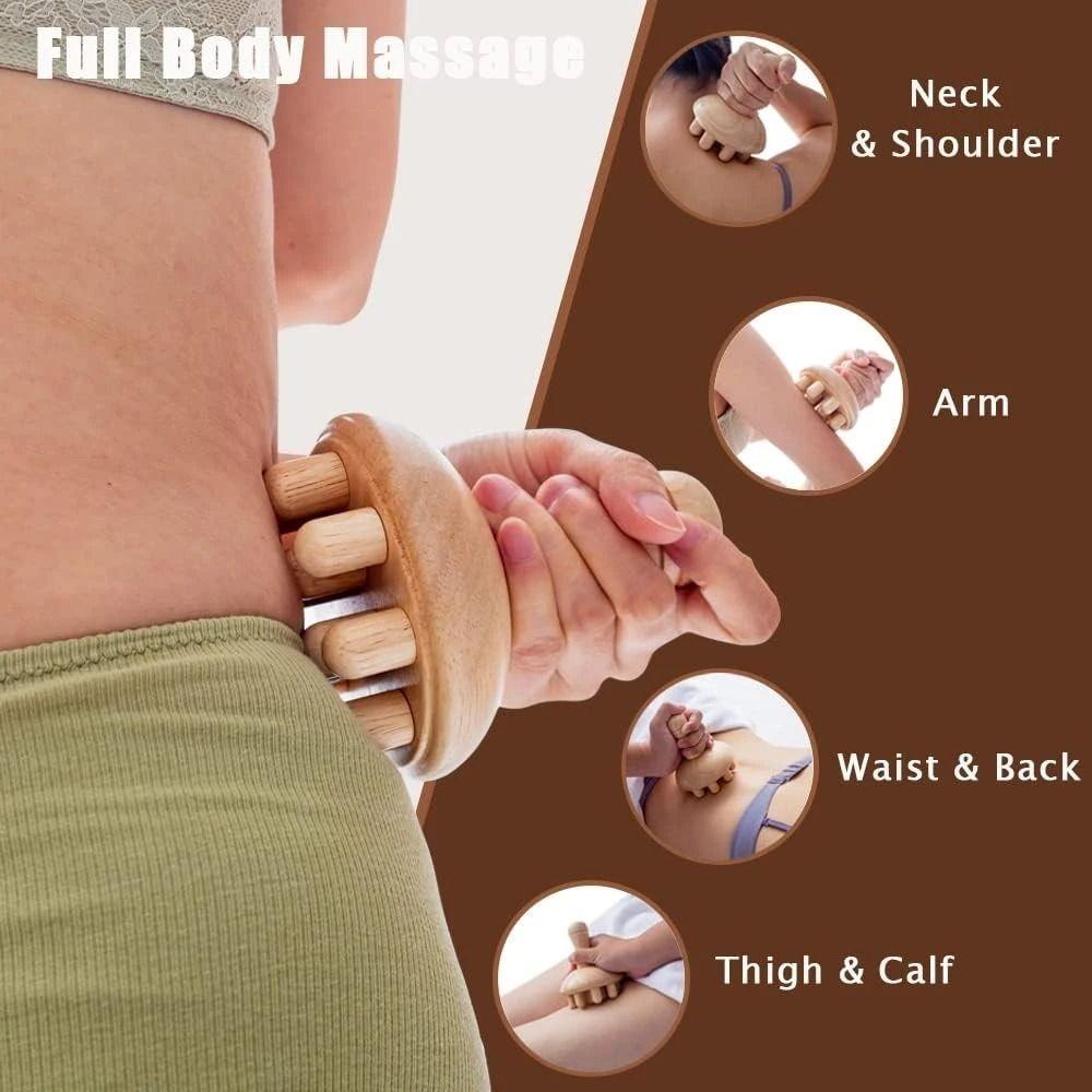 Wooden Foot Sole Massager Muscle Relaxation Acupoint Ball Portable Foot And Leg Massager  Foot Care