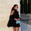 European and American holiday style neck chiffon top women's summer heap collar off the shoulder loose bubble sleeve pleated shirt