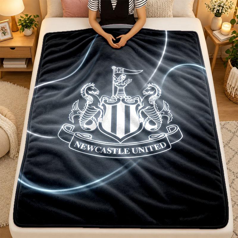 Coperta di Flanella Newcastle United Calcio Calda Morbida Plaid per Uso Interno Divano Letto Soggiorno