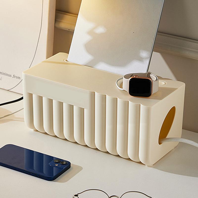 Desk Cable Management Save Space Storage Box Router Box Hider For TV Wires Computer Router Living Room Bedroom Desk Shelf Table